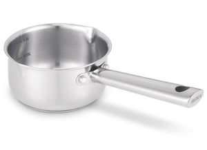 Beka Steelpan met 2 giettuiten Cicla - RVS - ø 12 cm - geschikt voor alle warmtebronnen
