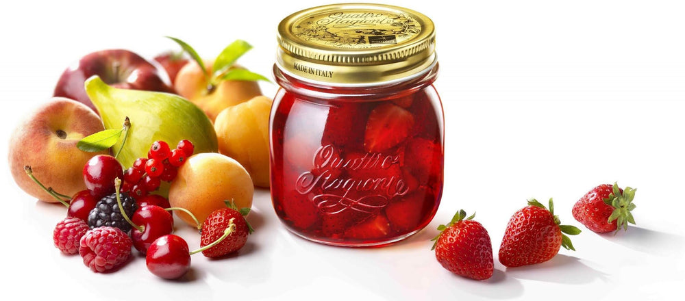 Tarro de conserva Bormioli Rocco Quattro Stagioni - ø 9 cm / 500 ml - 4 unidades