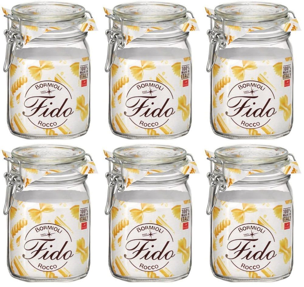 Bormioli Rocco Weckpotten Fido 11 x 11 cm / 1 liter - 6 stuks