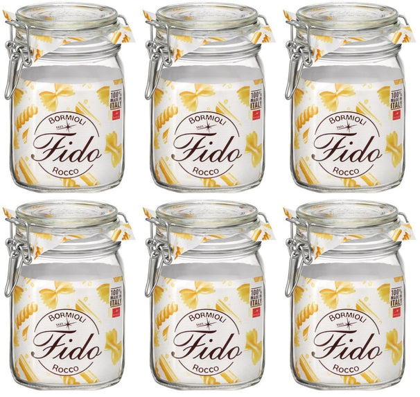 Bormioli Rocco Weckpotten Fido 11 x 11 cm / 1 liter - 6 stuks