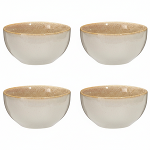Cookinglife Soepkommen / Kommen Serene Zand ø 14 cm - Aardewerk - 4 stuks