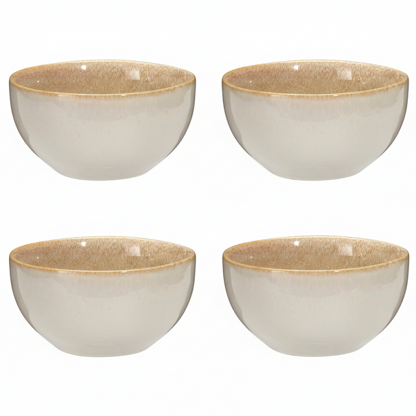 Cookinglife Soepkommen / Kommen Serene Zand ø 14 cm - Aardewerk - 4 stuks