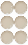 Cookinglife Ontbijtborden / Dessertborden Cardida Beige ø 19.5 cm - 6 stuks