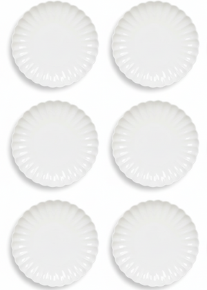 Cookinglife Ontbijtborden / Dessertborden Cardida Off White ø 19.5 cm - 6 stuks