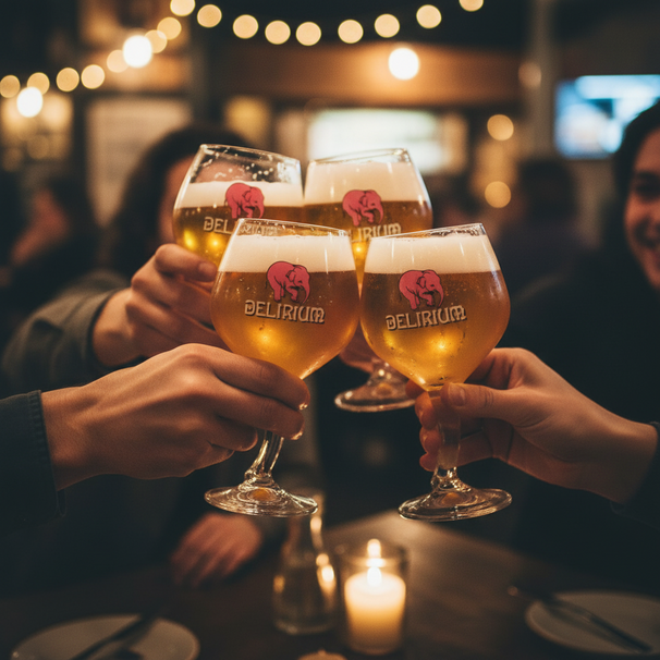 Delirium Bierglazen op Voet 330 ml - 4 stuks