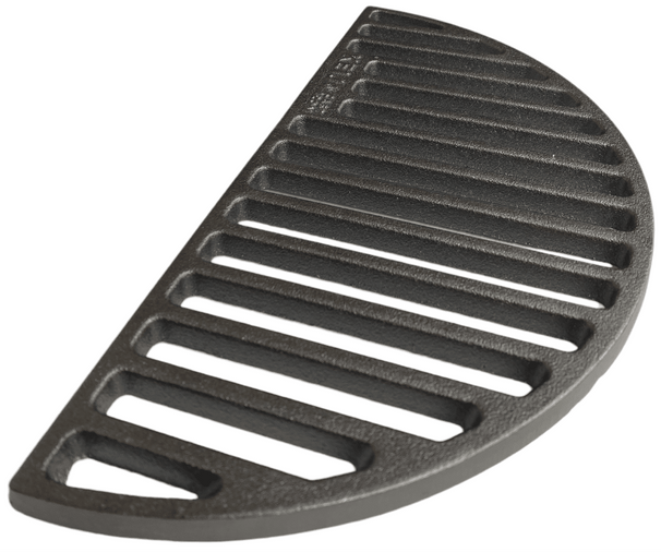 Keij Kamado Parrilla media luna Grande - Hierro fundido esmaltado - 46.5 cm - para Kamados de 21 pulgadas - Universal