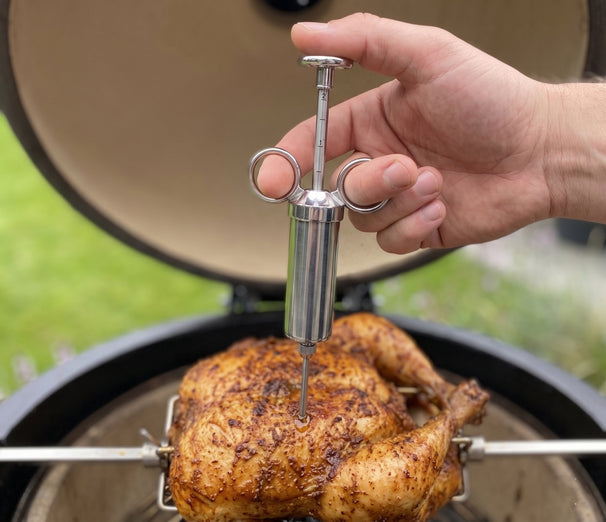 Keij Kamado Pulverizador de Marinada / Jeringa para Inyección de Carne Acero Inoxidable