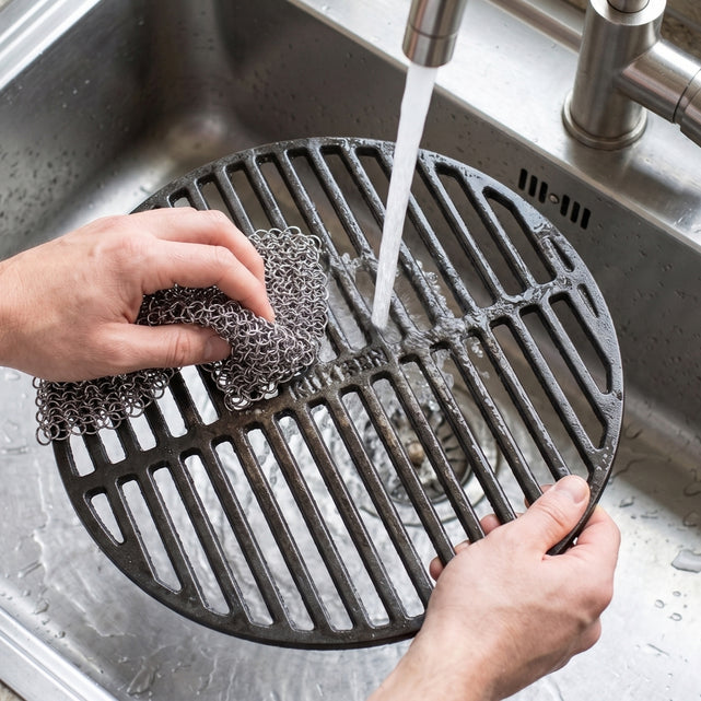 Cleaning a Kamado grill grate