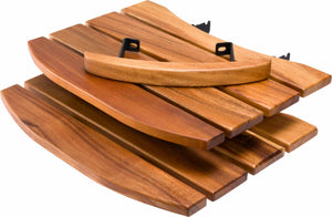Mesas laterales y asa Keij Kamado - Madera de nogal - para Kamados de 21/23 pulgadas