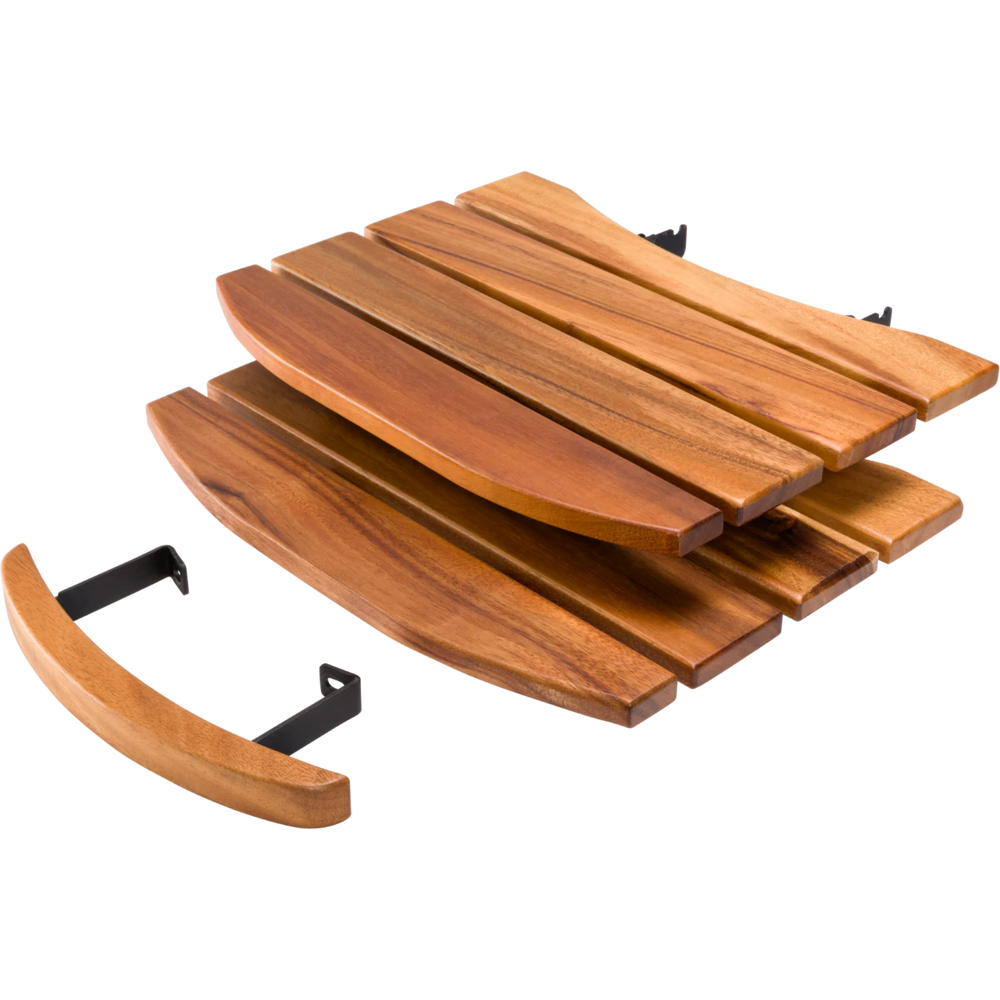 Mesas laterales y asa Keij Kamado - Madera de nogal - para Kamados de 21/23 pulgadas