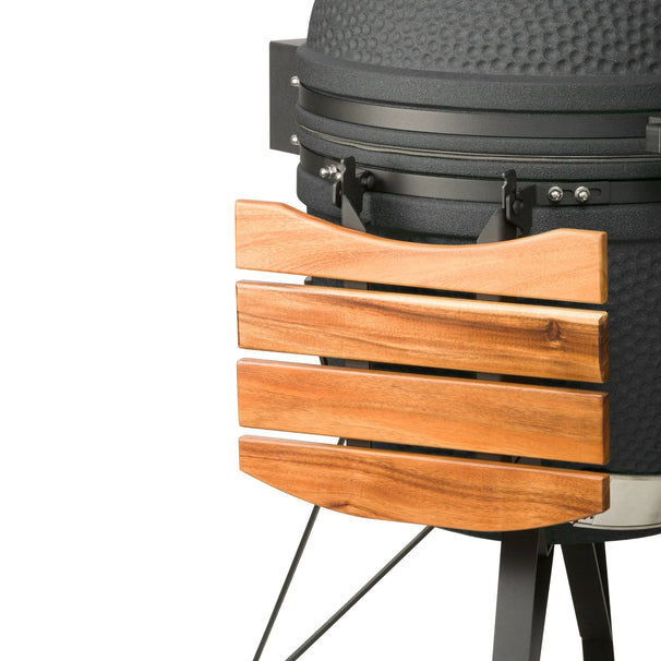 Mesas laterales y asa Keij Kamado - Madera de nogal - para Kamados de 21/23 pulgadas