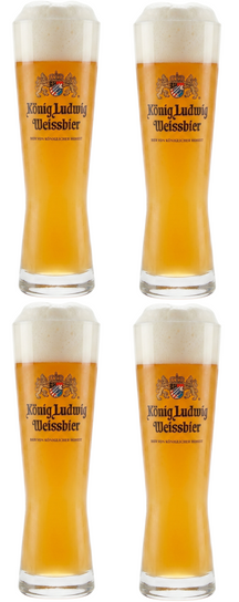 Konig Ludwig Bierglazen Weizen 500 ml - 4 stuks