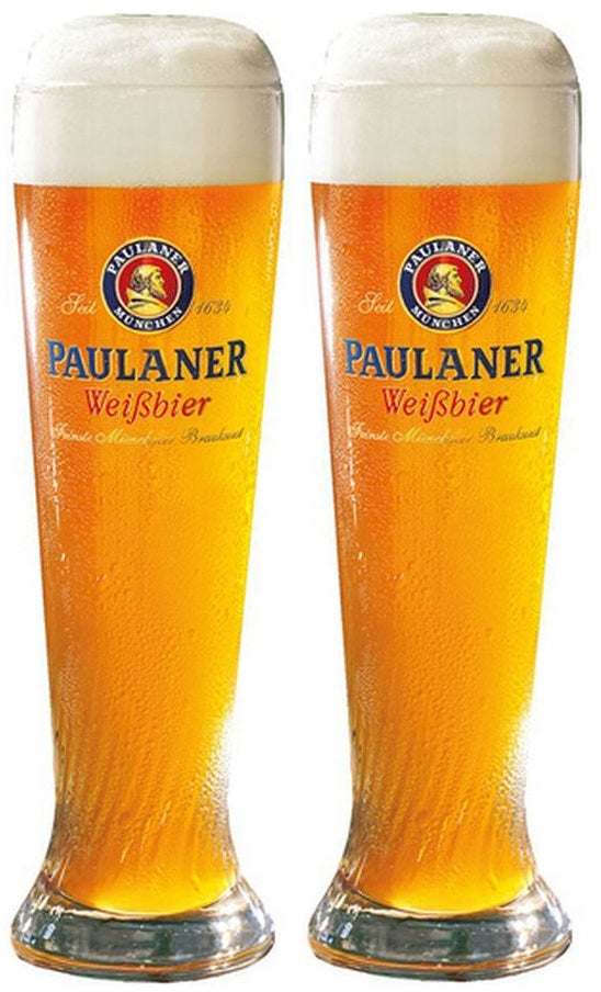 Vasos de cerveza Paulaner Weizen - 500 ml - 2 piezas