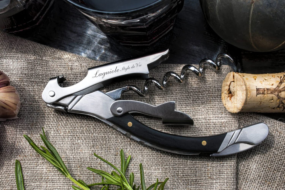 Laguiole Style De Vie Corkscrew - Black Wood