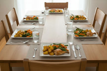 BonBistro Platos de cena Yong Squito 26 x 26 cm - Blanco - 6 piezas